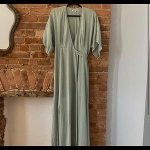 Reformation Winslow Dress Celadon Size Large. Never worn!